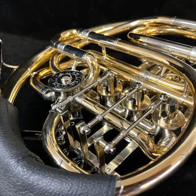 Beautiful Gold Brass Alexander 103 Double Horn image 7