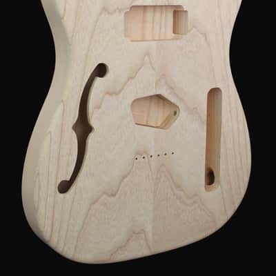 Telecaster body thinline ash + ash top image 2