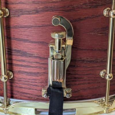 Savior Custom Drums 14x8" Oak/Maple snare drum - Burnt Orange/Red image 9