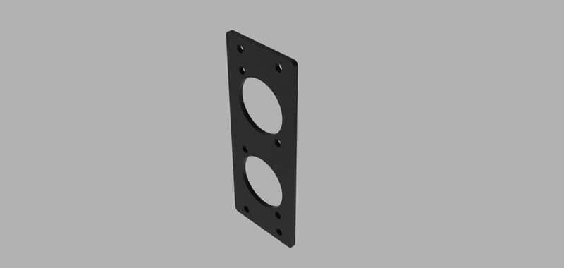 7 HP D Shape Cut-out for 2U Eurorack image 1