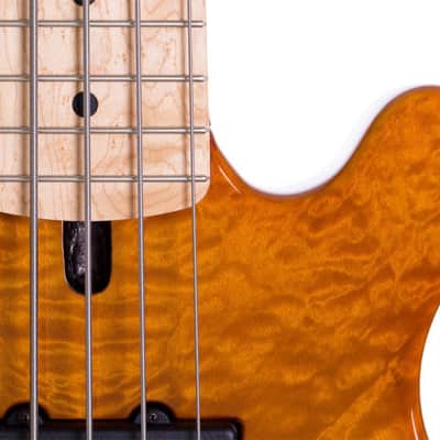 Lakland 55-94 Deluxe 5 String Translucent Amber image 11