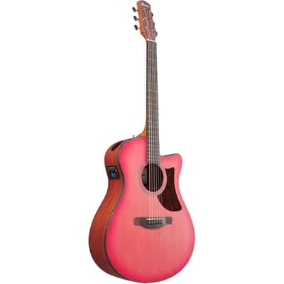 Ibanez AAM50CE Advanced Acoustic Auditorium Acoustic-electric Guitar - Coral Red Burst image 6