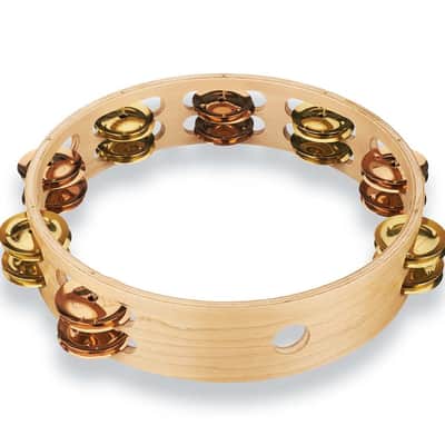 LP Pro 10 Inch Double Row Tambourine - Brass/Bronze Hybrid image 2