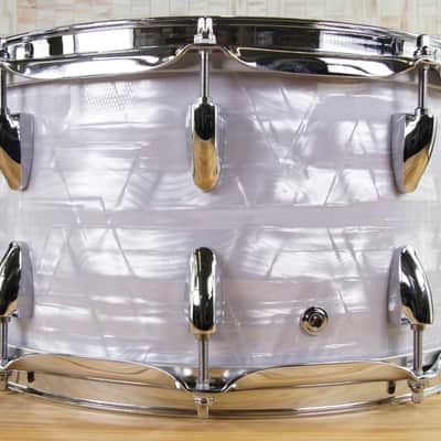 Click Custom Icon 7x14 6ply Maple/Poplar Snare Drum White Marine Pearl image 3