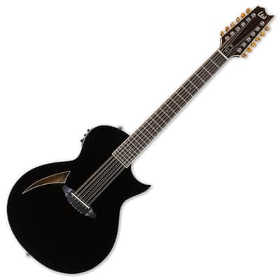 ESP LTD TL-12 12-String Acoustic Electric Guitar in Black Finish B-Stock image 1