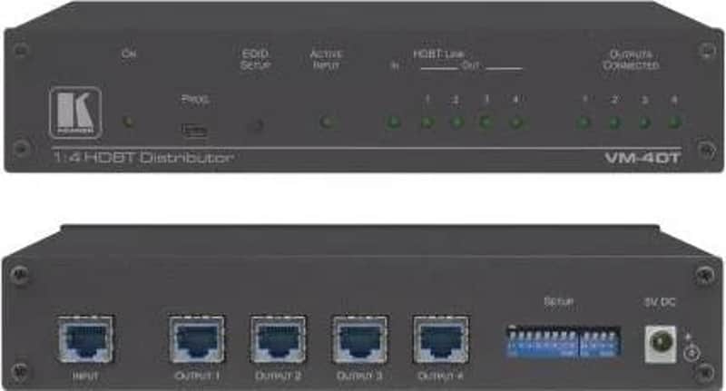 Kramer Electronics 1:4 4K60 4:2:0 Long-Reach HDBa image 1
