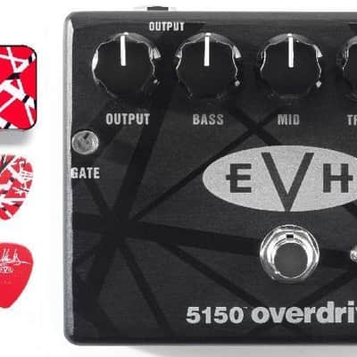 MXR EVH 5150 Overdrive Guitar Pedal Eddie Van Halen ( EVH “Frankenstein” STRIPES PICK TIN & PICKS ) image 1