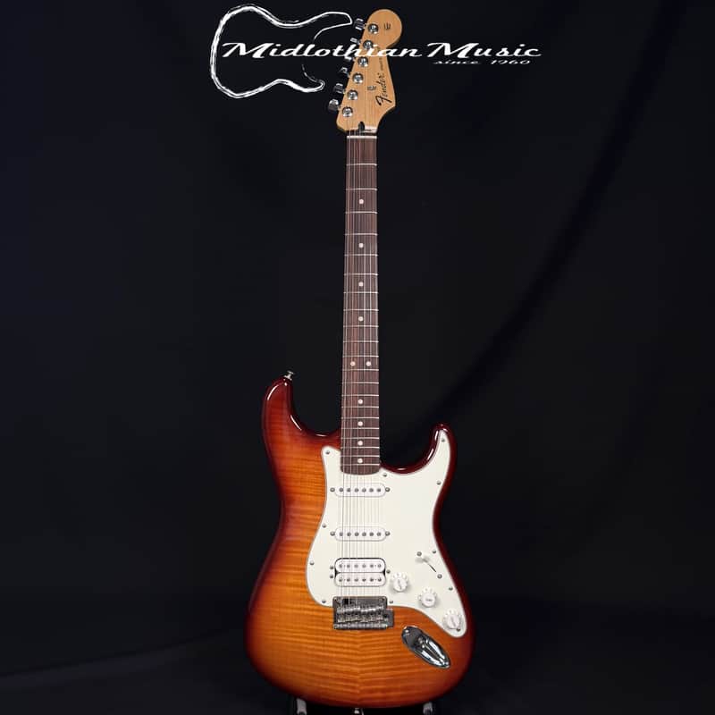 Fender - 2014 Deluxe Stratocaster Plus Top HSS + IOS Connectivity w/Gig Bag & Cable USED