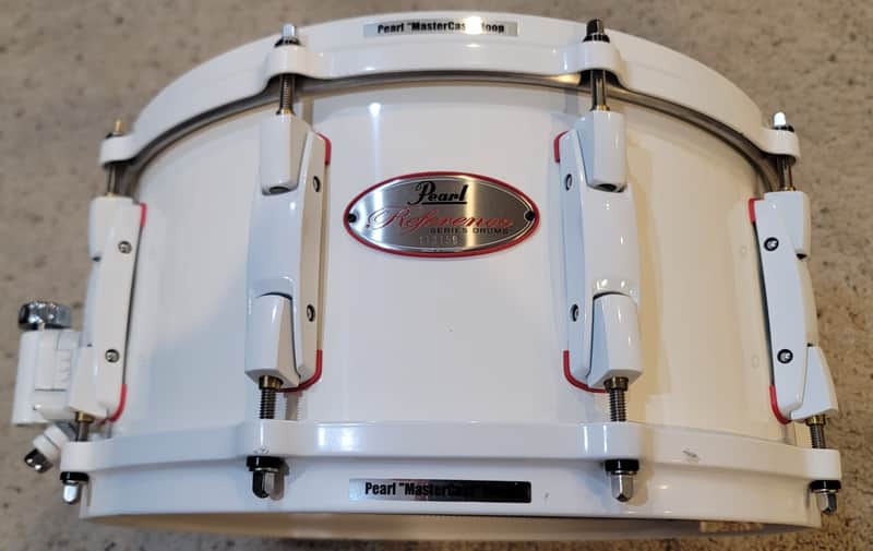 Pearl Reference Redline 14x6.5 20-Ply Limited Edition White Snare Drum - Ultra Rare 2008 image 1
