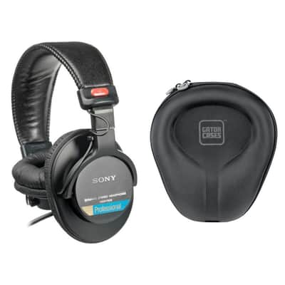 Sony MDR-7506 Closed-Back Professional Headphones with a Gator G-Headphone-Case image 1