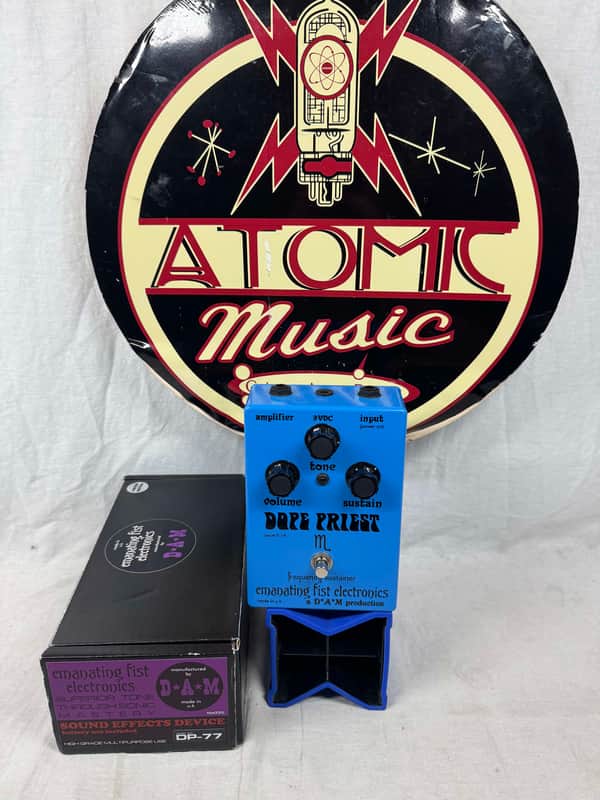 D*A*M Differential Audio Manifestationz x Emanating Fist Electronics Limited Edition DP-77 dp77 Dope Priest Frequency Sustainer Muffy Fuzz Pedal with Box - Limited Blue Colorway image 1