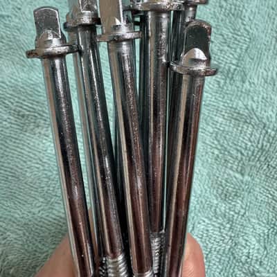 Ludwig Lot of 10 4 1/8” Bass Drum Tension Rods - Chrome image 6