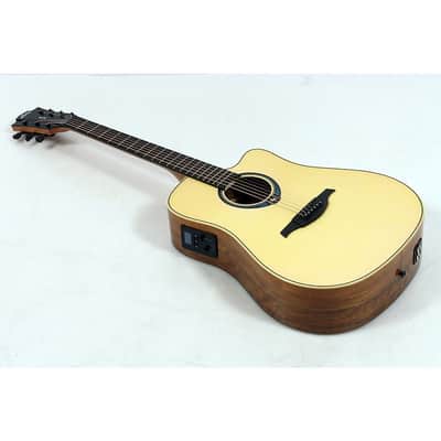 Lag Guitars Tramontane HyVibe THV20DCE Dreadnought Acoustic-Electric Smart Guitar Regular Natural image 1