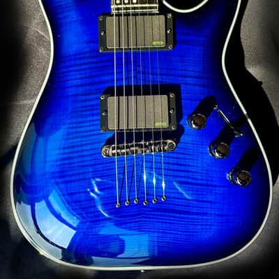 Schecter C-1 Blackjack SLS Diamond Series 2015 - Blue See-Thru image 3
