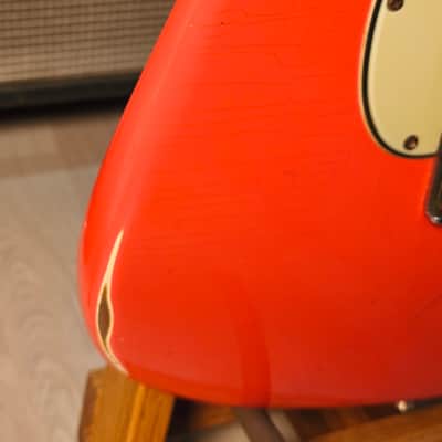 Fender Stratocaster 1964 Fiesta Red Refin Hardtail conversion 3kg image 9