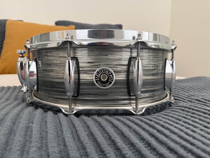 GRETSCH 5.5X14 BROOKLYN SNARE DRUM - GREY OYSTER NITRON WRAP image 1
