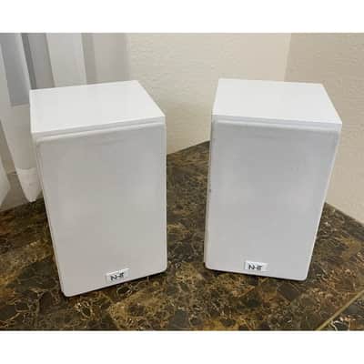 2 NHT Super Zero Bookshelf Speakers (Pair) Gloss White. Tested. Excellent Sound! 2 NHT Super Zero Bookshelf Speakers (Pair) Gloss White. Tested. Excellent Sound! image 2