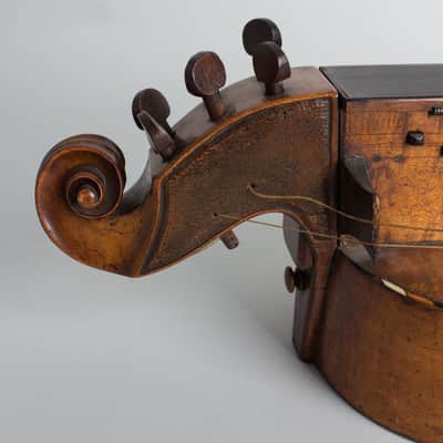 Guitar Shaped 6 String Hurdy-gurdy (maker unknown),  c. late 18th Century. image 5