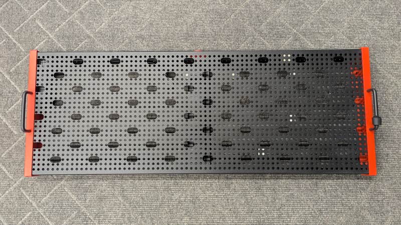 Temple Audio DUO 34 Pedalboard (Temple Red) with accessories. image 1