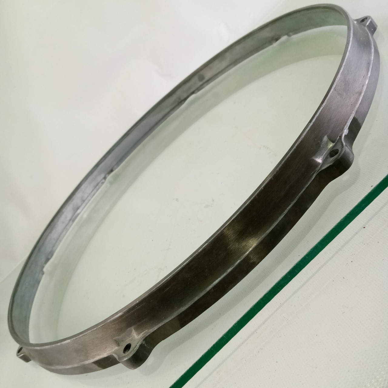 Gretsch 16"Die-Cast Raw Unfinished NOS 8-Lug Floor Tom Drum Rim Hoop USA Vintage — main photograph