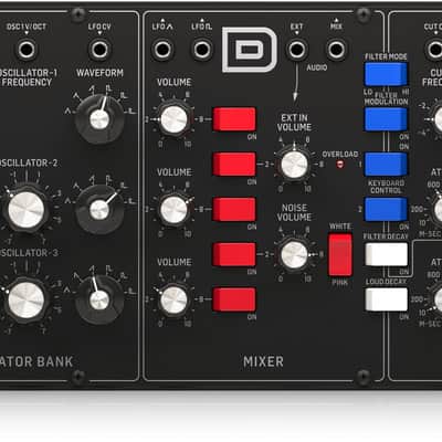 Behringer Model D Authentic Analog Synthesizer with 3 VCOs, Ladder Filter, LFO and Eurorack Format image 5