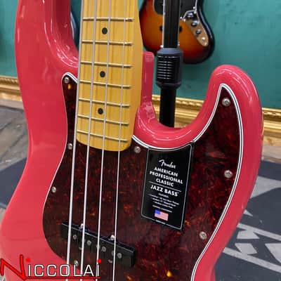 Fender American Professional Classic Jazz Bass, Maple Fingerboard, Faded Dakota Red Bild 4