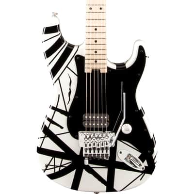 EVH Striped Series White with Black Stripes image 1