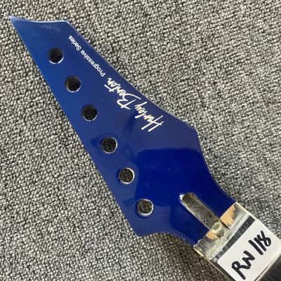 Blue Harley Benton Guitar Maple Wood Neck, Rosewood 24 Frets Fingerboard image 5