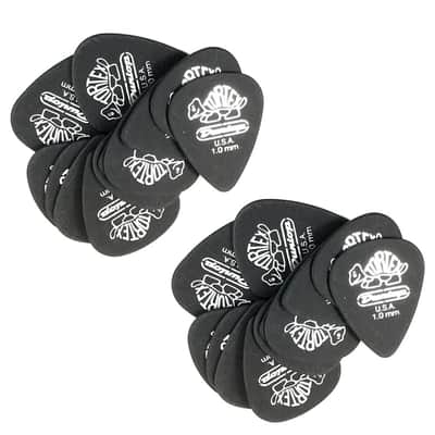 Dunlop Tortex Guitar Picks Pitch Black Standard 1.0mm 24 Pack 488P1.0 image 1