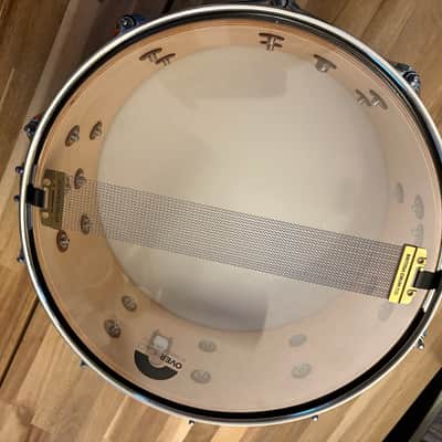 British Drum Company Raven 14x6" Birch / Ash 10-Lug Snare Drum 2025 - Present - Black Ash Satin image 4