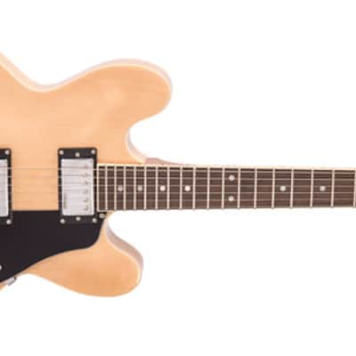 Vintage Reissue Series, Semi Hollow VSA500MP Set neck w/Offset heel, Twin HB, Natural Maple Gloss image 3