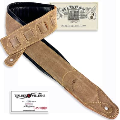 Walker and Williams C-22 Distressed Dark Brown Double Padded Premium Soft Leather Strap image 15