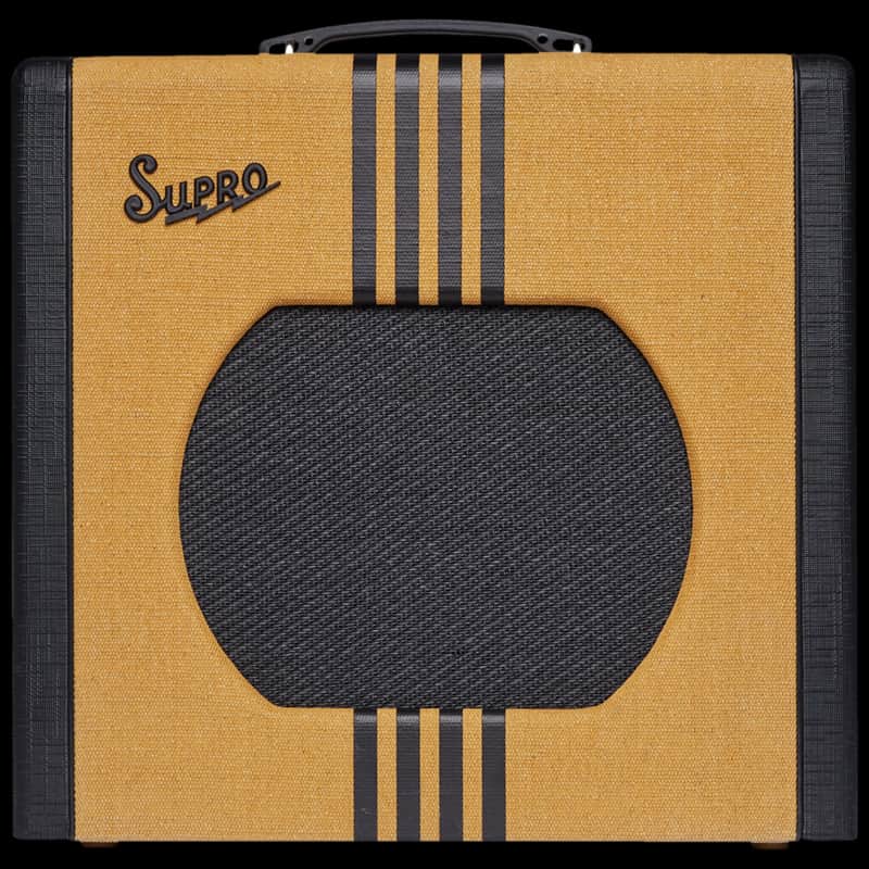 Supro Delta King 12 1822RTB Tweed / Black Stripes 6L6 Combo Amp w/ Reverb image 1