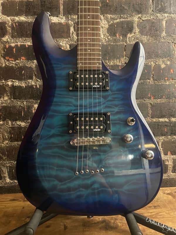 2019 Schecter Guitar Research C-6 Plus Electric Guitar Ocean Blue Burst (USED) image 1
