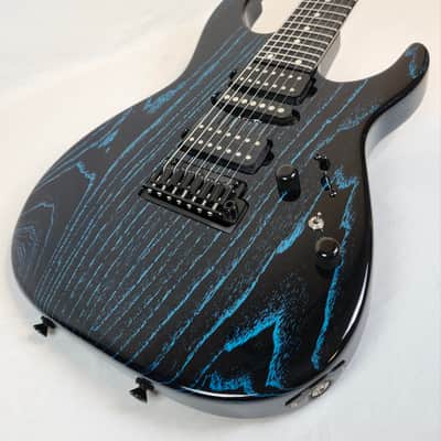 Tom Anderson Angel Player 7, Swamp Ash Body, HSH, Black w/Bora Dog Hair, Logo Bag image 1