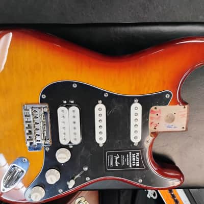 Fender Player Stratocaster HSS loaded pickguard body/Flame Top tobacco burst image 2