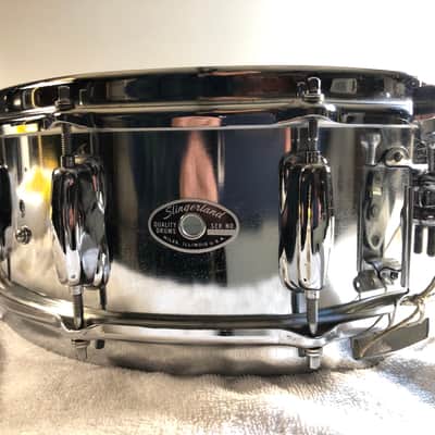 Beautiful Slingerland 10-Lug Snare Drum Niles Badge 1960s - 1970’s - Chrome with Case image 12