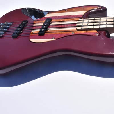 Ankh Instruments Left Hand, 4 string, Jazz Bass, Woodie, 2022, Midnight Wine image 6