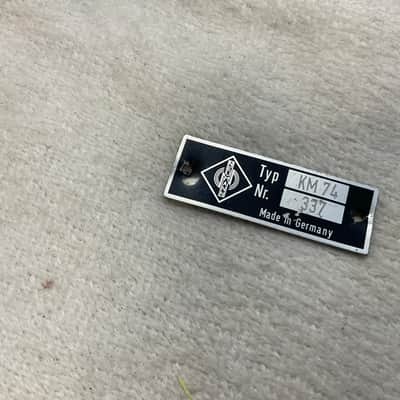 Neumann KM 74 # 334 nameplate … image 9