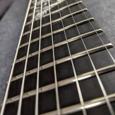 LTD Hex-7 Nergal Signature 7-String Electric Guitar Matte Black w/ Flying V Case image 10