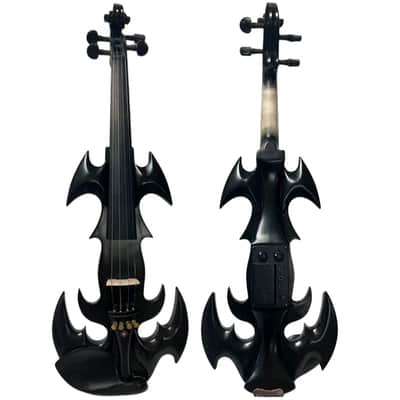 SONG Crazy-1 black 4/4 electric Violin, Solid Hard wood body, Hand made, Good sound, Free case bow cable image 1