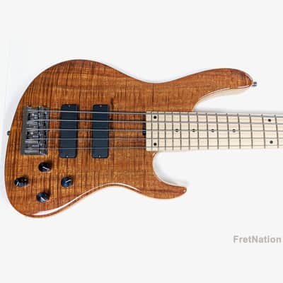 Sadowsky Masterbuilt CS Modern Natural High-Polish 5-String Electric Bass 5A Flamed Koa Top 7.8 lbs! image 1