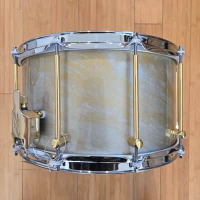 Snares - Noble & Cooley 8x14 SS Oak Snare Drum (Metallic Gold over Metallic Silver Hydro-Dip Gloss) image 3