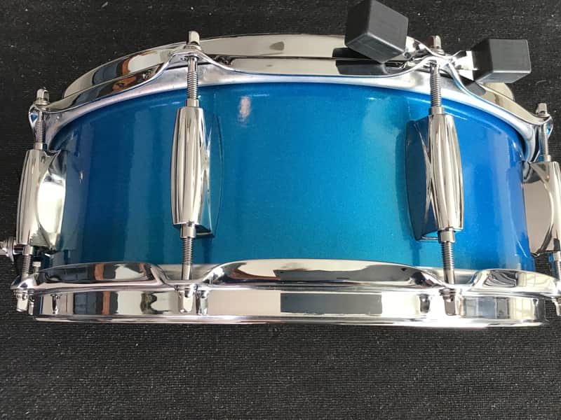 Custom Single Ply Maple 5X14 Snare 2024 - Blue Micro Flake Lacquer image 1