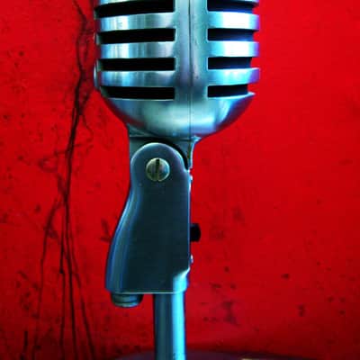 Vintage 1950's Electro-Voice 950 Cardax Crystal Microphone Hi Z w 423A desk stand display prop image 7