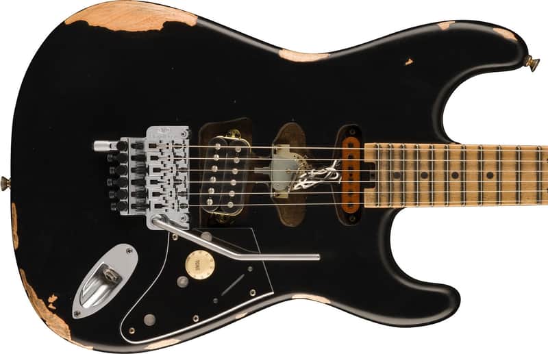 Pre-Order! EVH Frankie relic electric guitar in black finish image 1