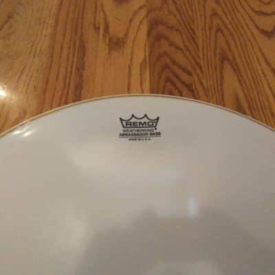 Remo Ambassador coated 22 inch bass drum batter or resonant head mint condition image 2