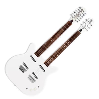 Danelectro Doubleneck (12-string + 6-string), White Pearl (New!) image 4