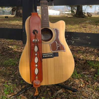 Oatmeal Edition - Handcrafted Full-Grain Leather Guitar Strap with Genuine Louisiana Alligator image 10