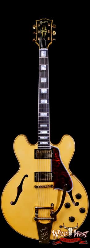 Gibson Custom Shop M2M 1959 ES-355 Reissue with Bigsby Murphy Lab Ultra Light Aged Heavy Antique White 9.00 lbs image 1